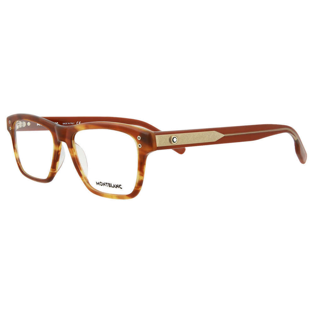 NWT Mont Blanc MB0125O-006-55 Havana 55mm Eyeglasses